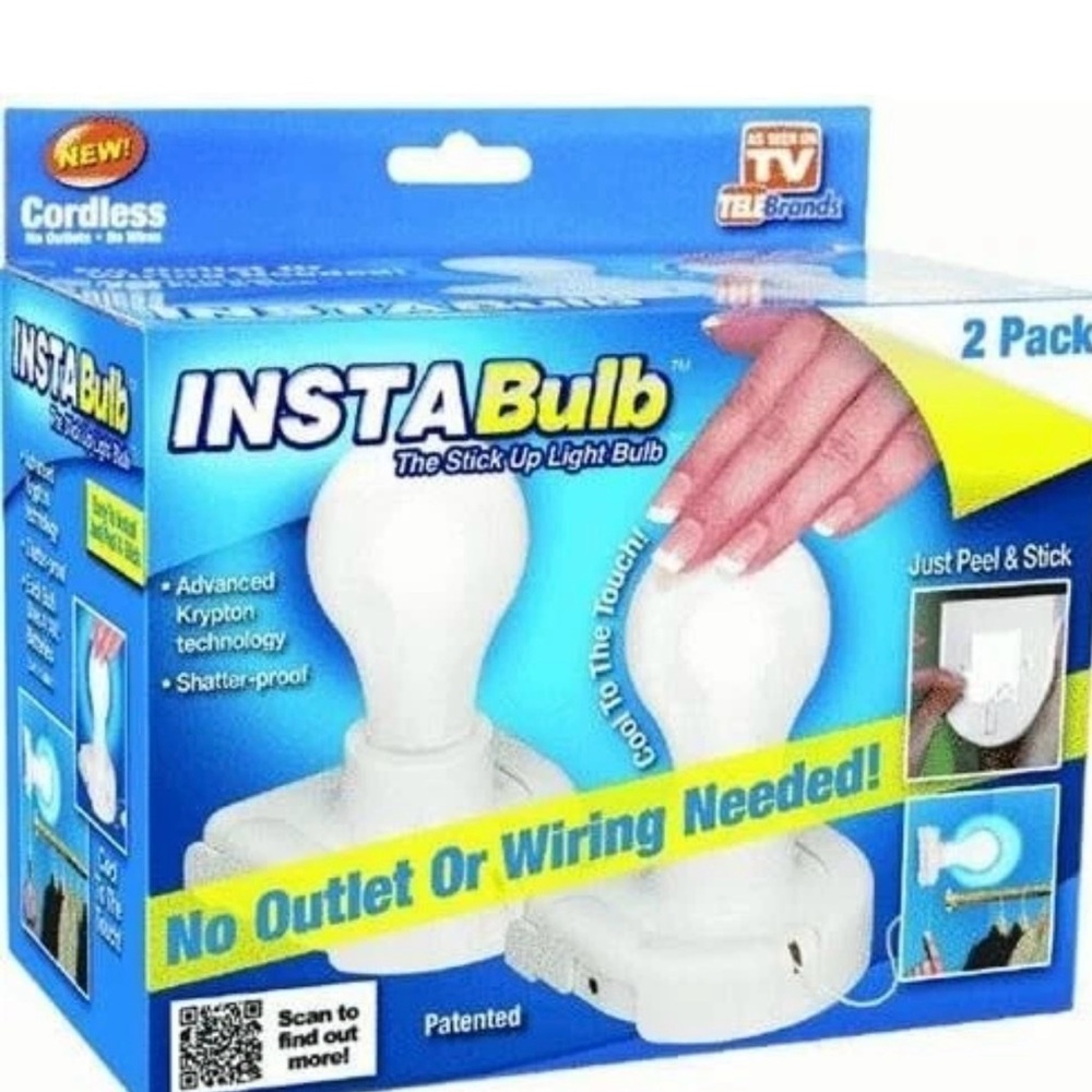 Cordless Stick-Up Light Bulb - White